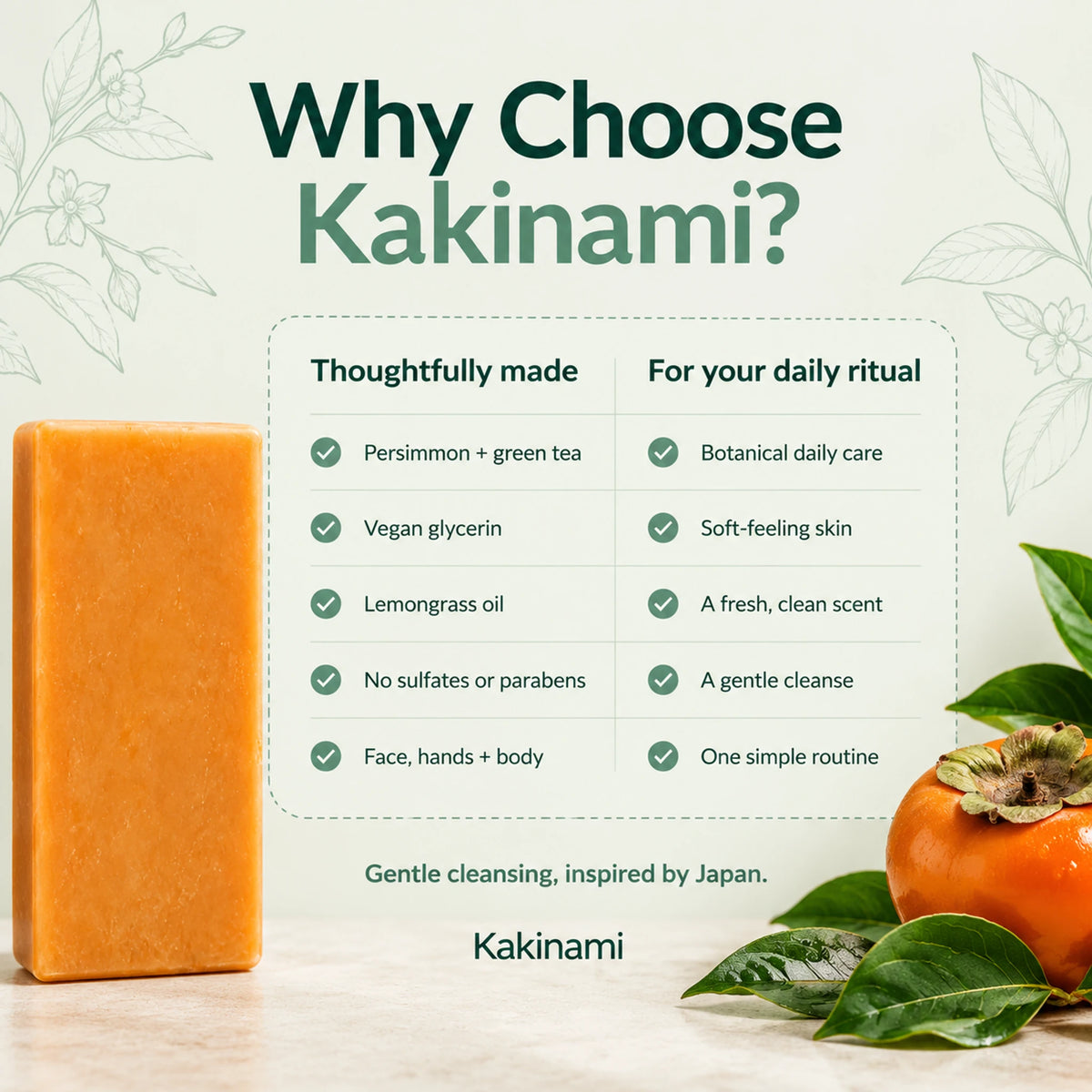Kakinami Persimmon Soap